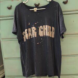 Magnolia Pearl “Star Child” Navy Short Sleeve Top